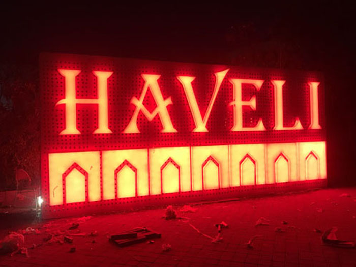 HAVELI RESTURANT HOTEL ACRYLIC LED GLOW SIGN BOARD IN MURTHAL HARYANA